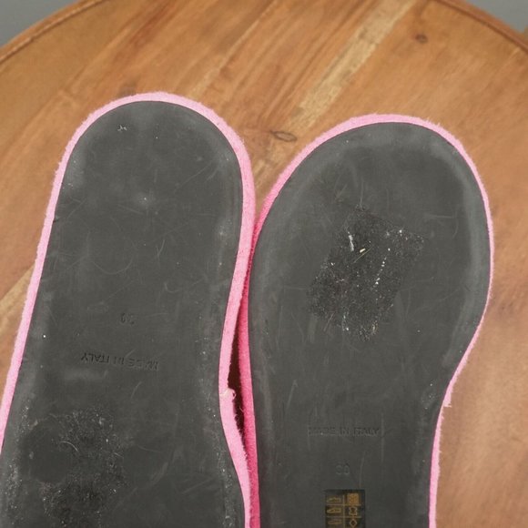 Smiley x Joshuas Womens Slide Sandals Size 39 / 9 Pink Terry Cloth Yellow Face - Picture 11 of 11